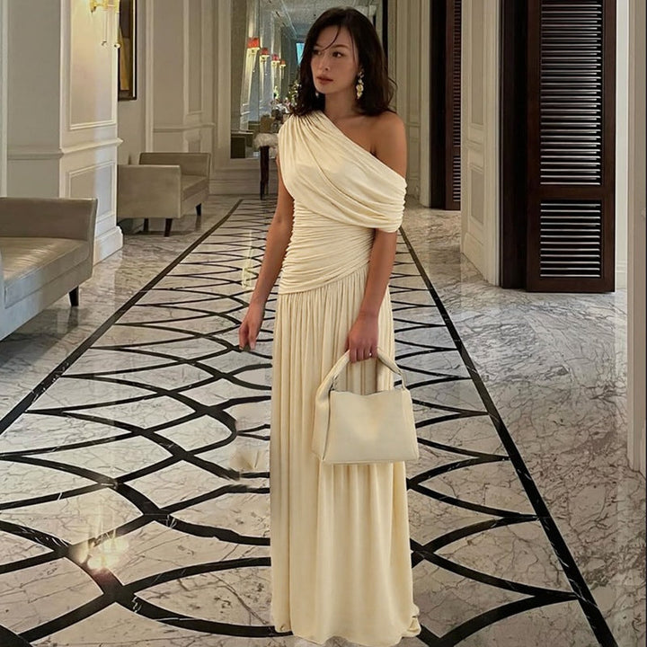 KAWALI™ - Elegant One Shoulder Evening Maxi Dress CULTÉIRE DUBLIN