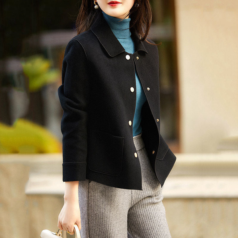 ADELAIDE™ - Cozy Button Front Long Sleeve Collared Coat CULTÉIRE DUBLIN