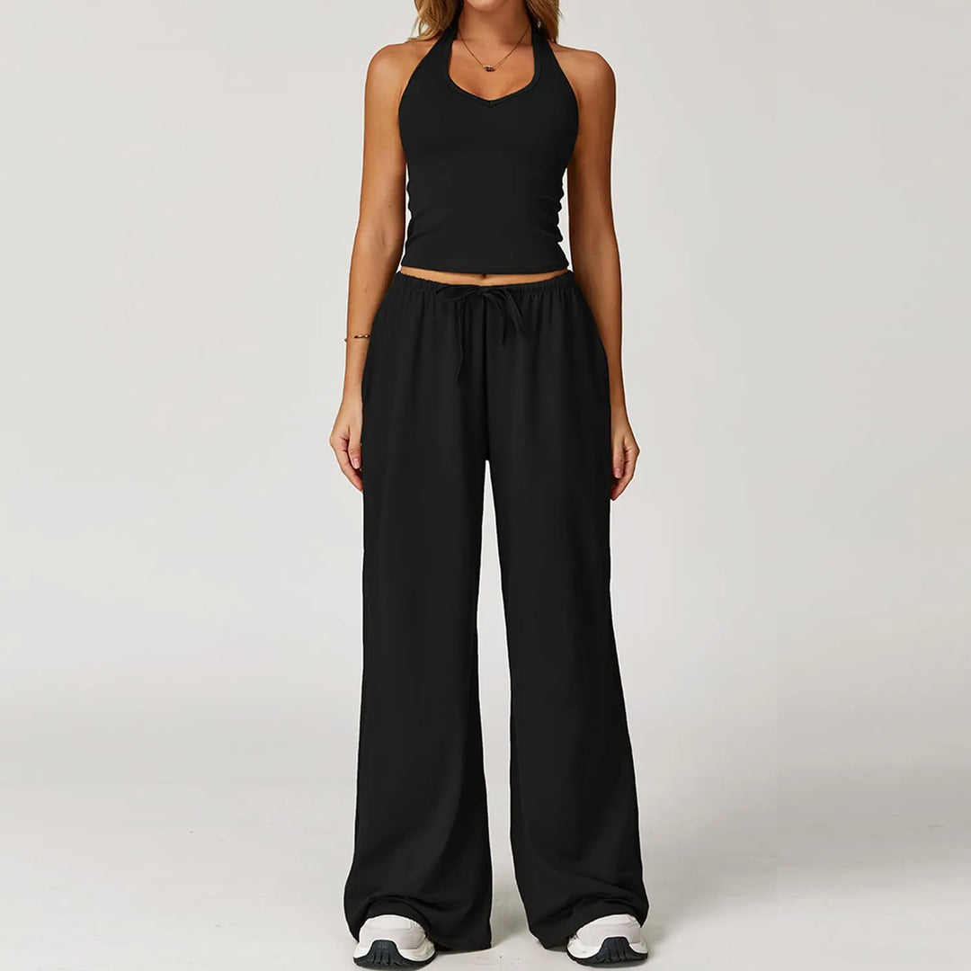 DINGDING™ - Casual Crop Tank Top and Wide Leg Pants Set CULT ÉIRE
