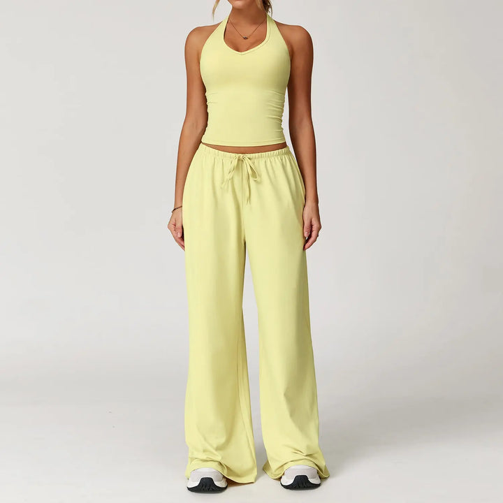 DINGDING™ - Casual Crop Tank Top and Wide Leg Pants Set CULT ÉIRE