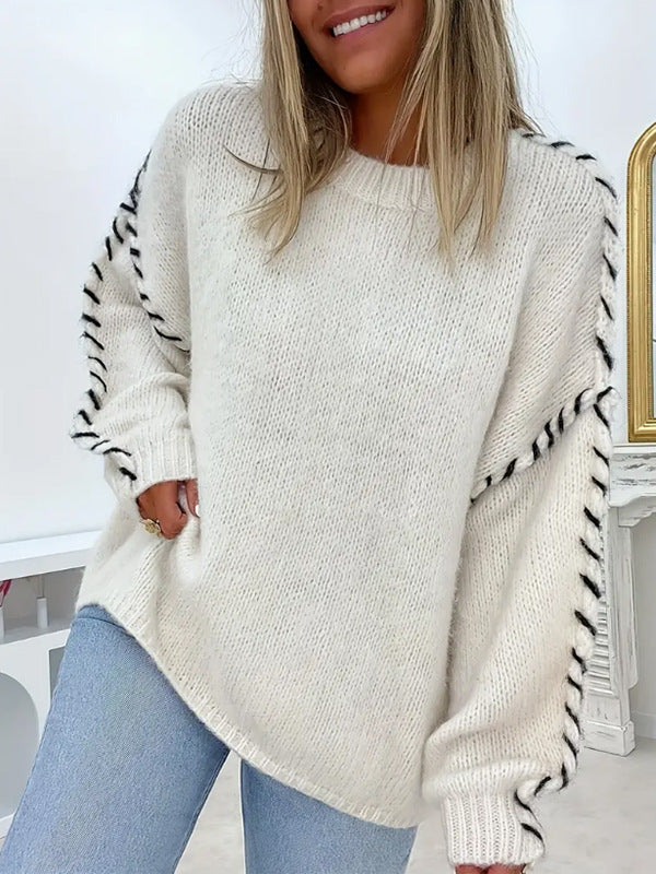 SERAH™ - Casual Round Neck Long Sleeve Sweater CULTÉIRE DUBLIN