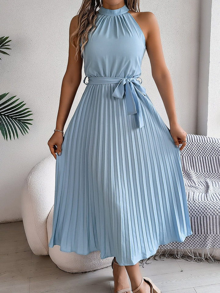 CEDRINE™ | Graceful Pleated Midi Dress CULTÉIRE DUBLIN
