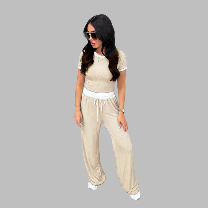 PLATU™ - Casual Short Sleeve and Wide Leg Pants Set CULT ÉIRE