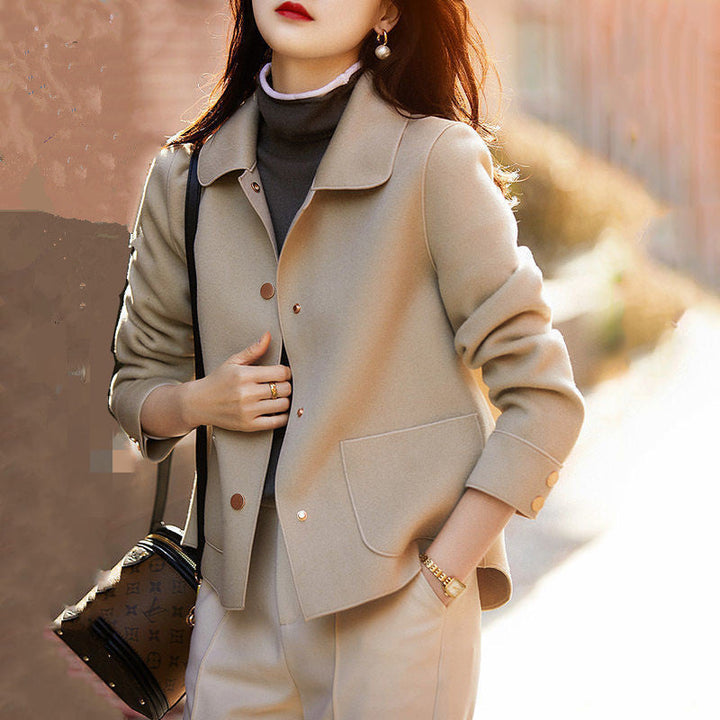 ADELAIDE™ - Cozy Button Front Long Sleeve Collared Coat CULTÉIRE DUBLIN