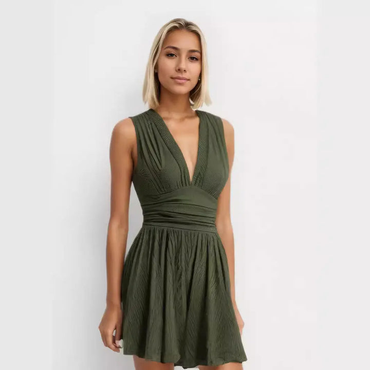 PARIS™ - Chic V-Neck Sleeveless Overall Romper CULT ÉIRE