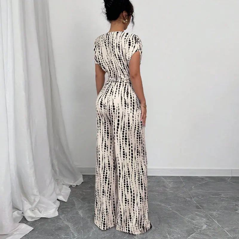 KENDI™ - Classy Wide-Leg Oblique Strap Jumpsuit CULT ÉIRE