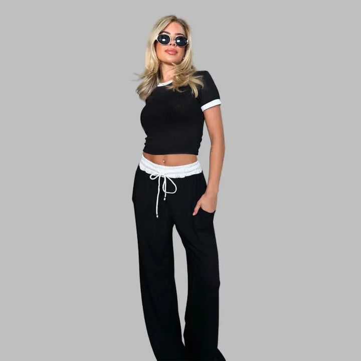 PLATU™ - Casual Short Sleeve and Wide Leg Pants Set CULT ÉIRE