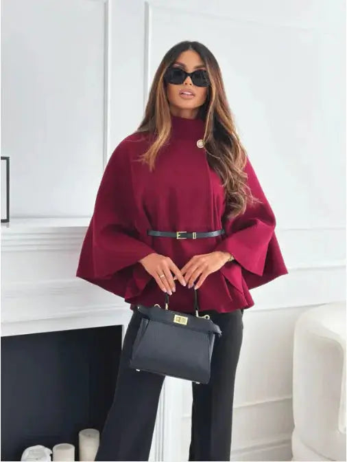 GAMORA™ - Stylish High Neck Cape Jacket CULT ÉIRE