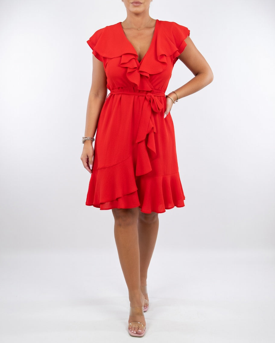 CÉLYANE | Elegant Flowing Black Wrap Dress CULTÉIRE DUBLIN