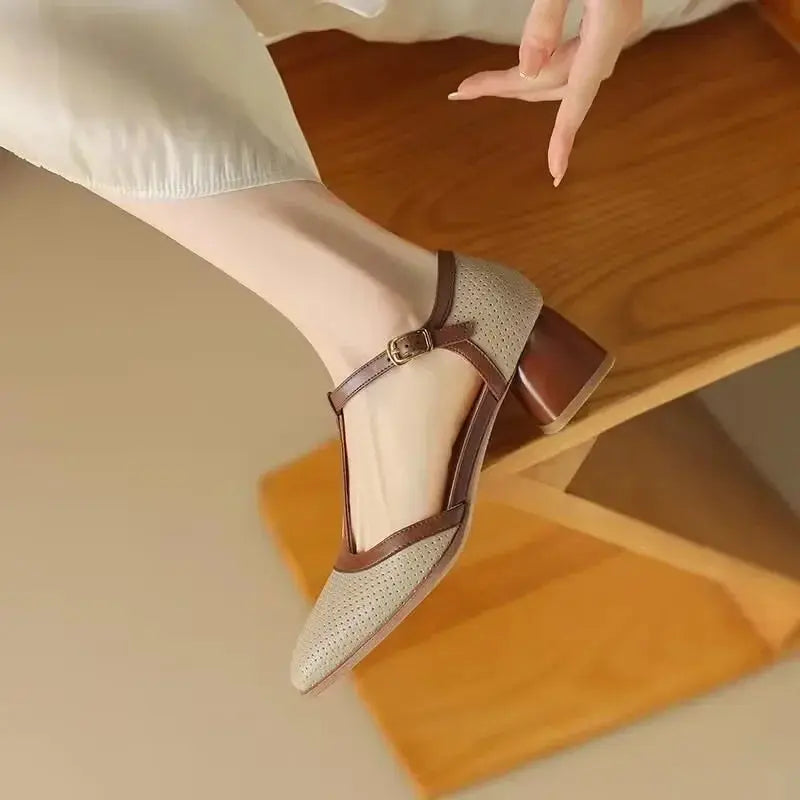 ISAVA™ | Mid Heel Shoes Real Leather CULT ÉIRE