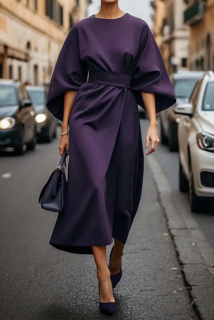 Maya™ | Elegant Lantern Sleeve Dress CULTÉIRE DUBLIN