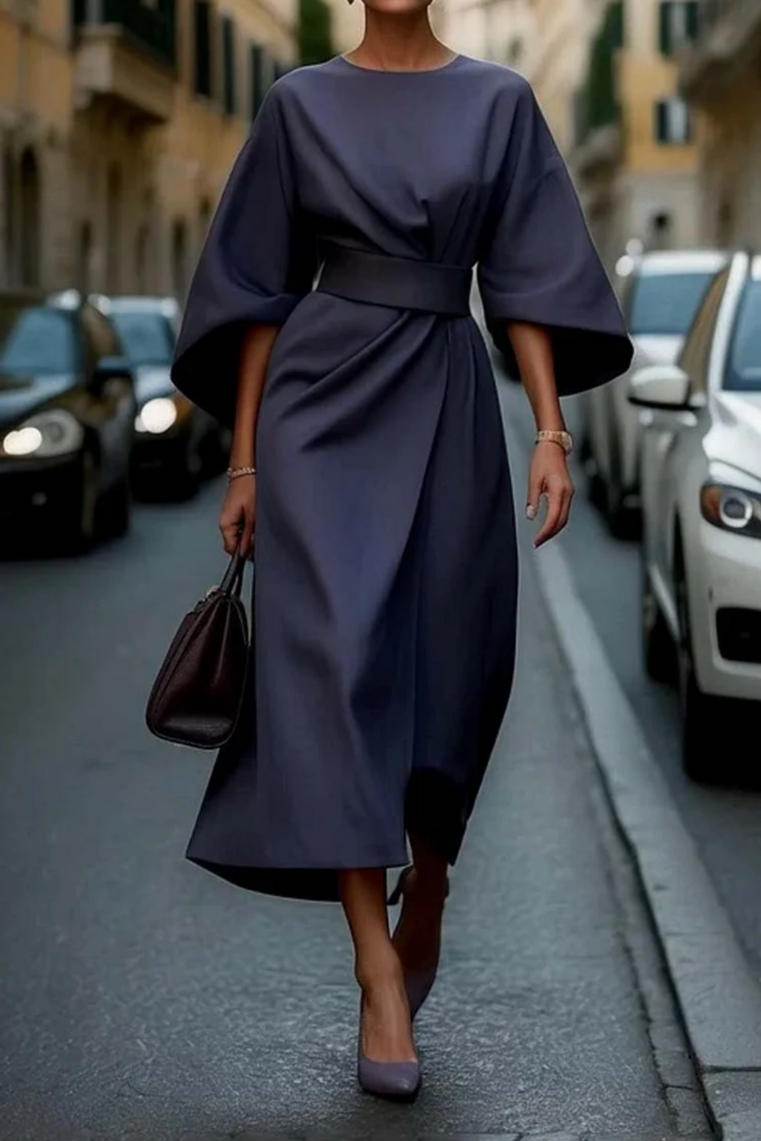 Maya™ | Elegant Lantern Sleeve Dress CULTÉIRE DUBLIN