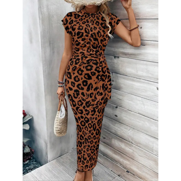 FELICIATI™ – Chic Bodycon Dress with Crew Neck Flutter Sleeves CULTÉIRE DUBLIN