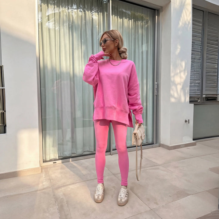 YACHI™ - Casual Long Sleeve Sweatshirt and Pants Set CULT ÉIRE