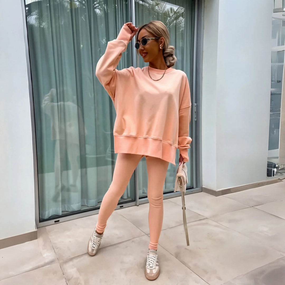 YACHI™ - Casual Long Sleeve Sweatshirt and Pants Set CULT ÉIRE
