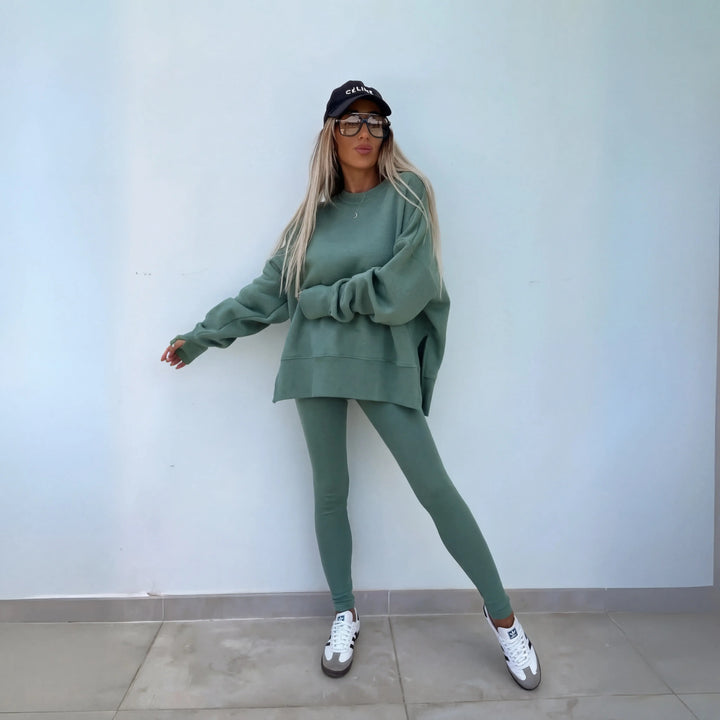 YACHI™ - Casual Long Sleeve Sweatshirt and Pants Set CULT ÉIRE