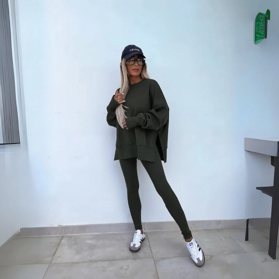 YACHI™ - Casual Long Sleeve Sweatshirt and Pants Set CULT ÉIRE