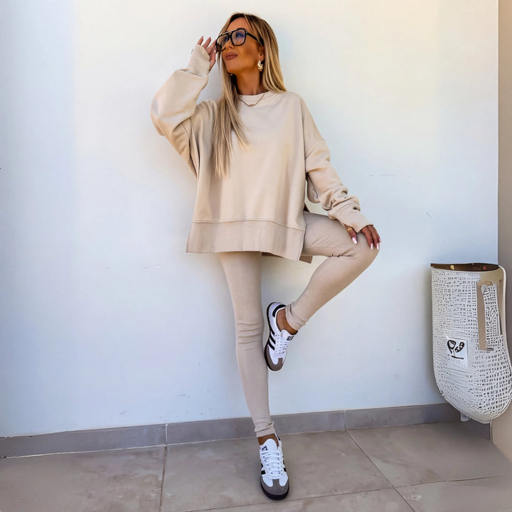 YACHI™ - Casual Long Sleeve Sweatshirt and Pants Set CULT ÉIRE