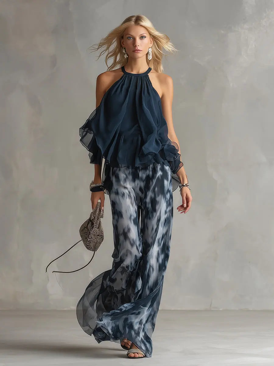 EVELINA | Printed Wide Leg Co-Ord Set CULT ÉIRE