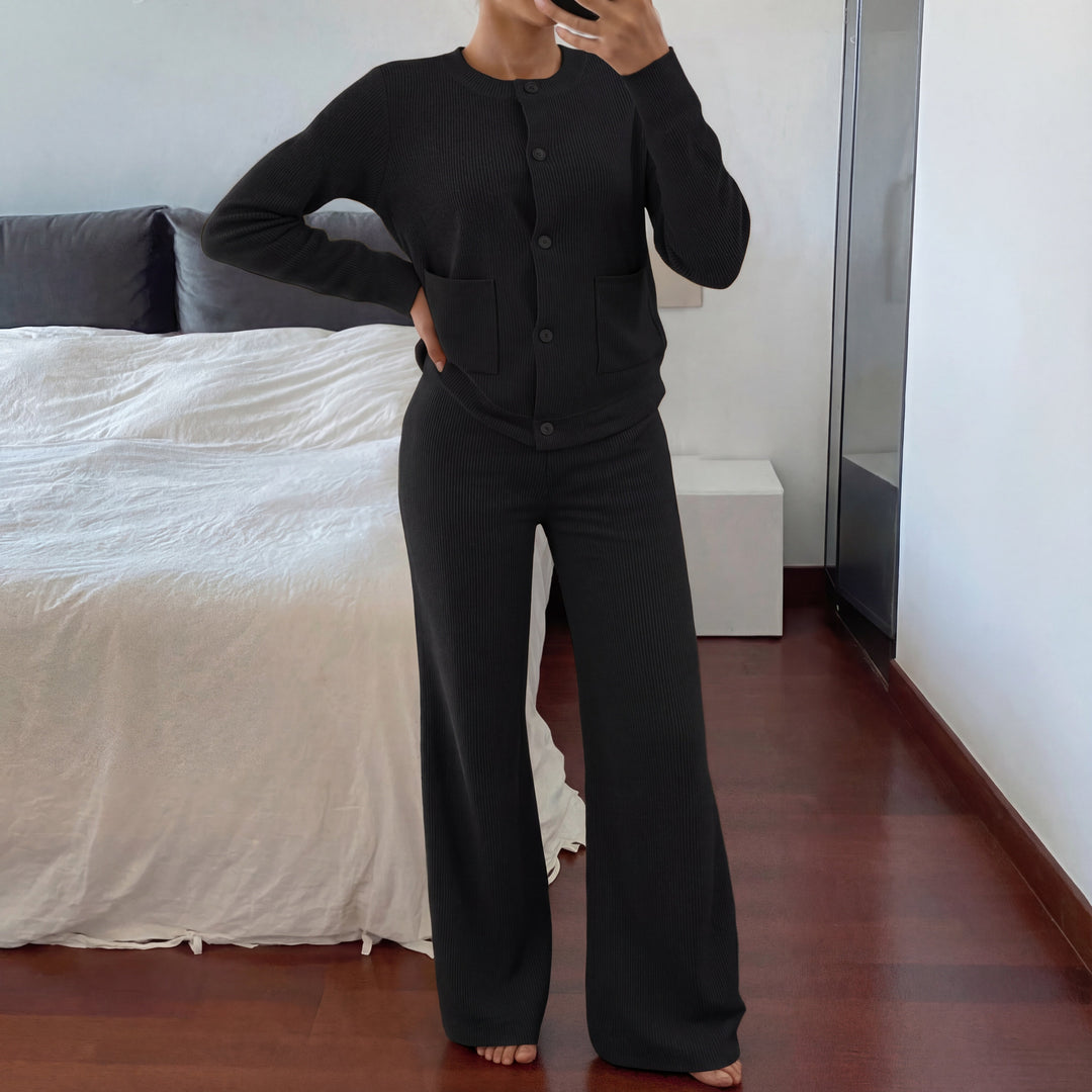 LUCIA - Cozy Knit Sweater &amp; Wide Leg Two-Piece Set CULTÉIRE DUBLIN
