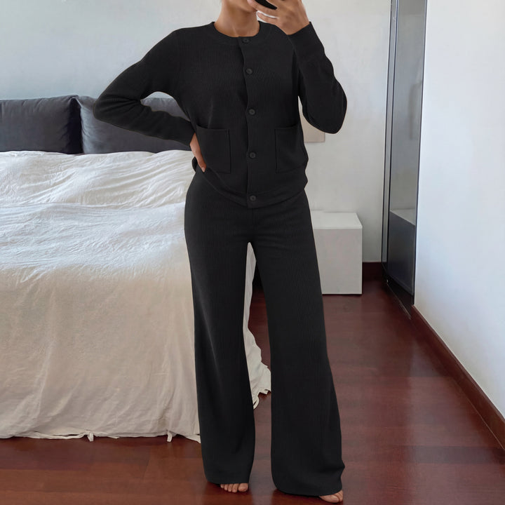 LUCIA - Cozy Knit Sweater &amp; Wide Leg Two-Piece Set CULTÉIRE DUBLIN