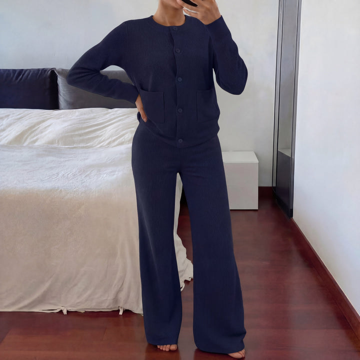 LUCIA - Cozy Knit Sweater &amp; Wide Leg Two-Piece Set CULTÉIRE DUBLIN