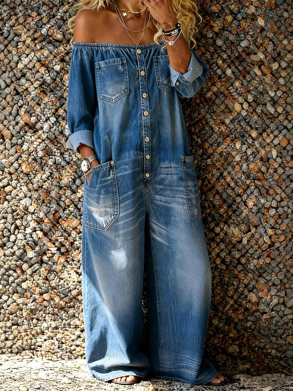 VERITY | Off-Shoulder Soft-Touch Jumpsuit CULT ÉIRE
