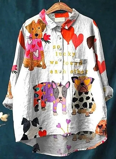 Lennox | Artistic Heart & Pets Casual Blouse CULT ÉIRE
