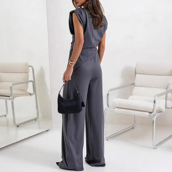Sienna | Draped Top and Wide-Leg Trousers Two Piece Set CULT ÉIRE