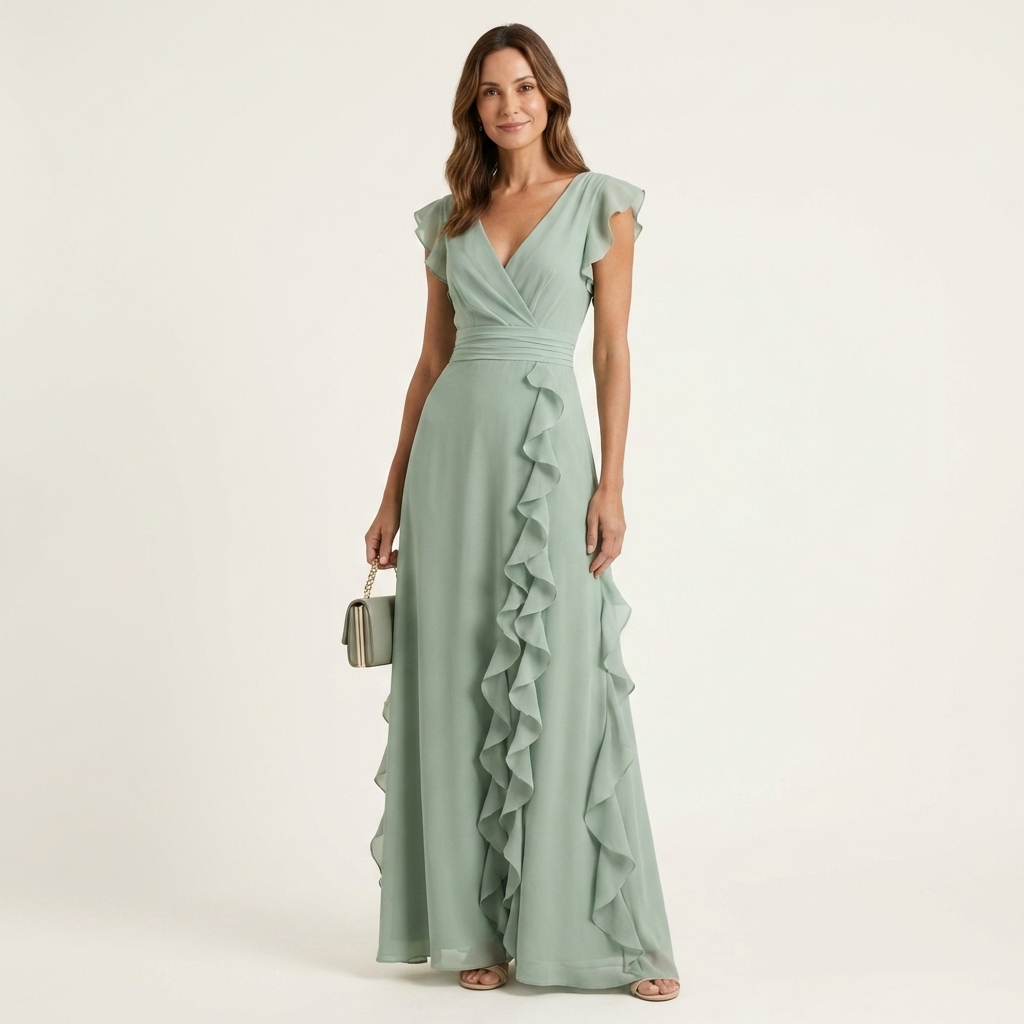 NELLYANA | Ruffle Maxi Dress CULTÉIRE DUBLIN