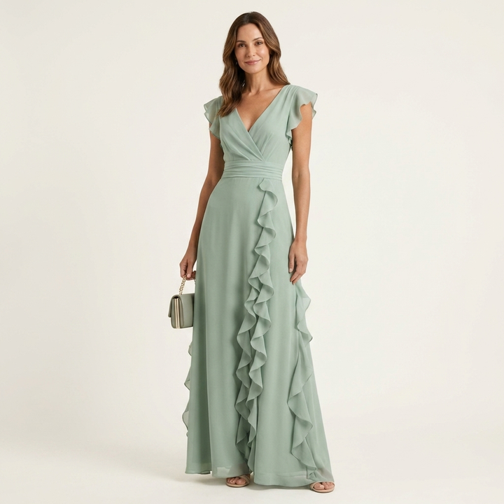 NELLYANA | Ruffle Maxi Dress CULTÉIRE DUBLIN
