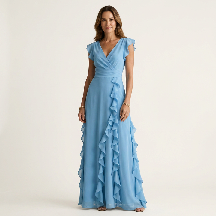 NELLYANA | Ruffle Maxi Dress CULTÉIRE DUBLIN