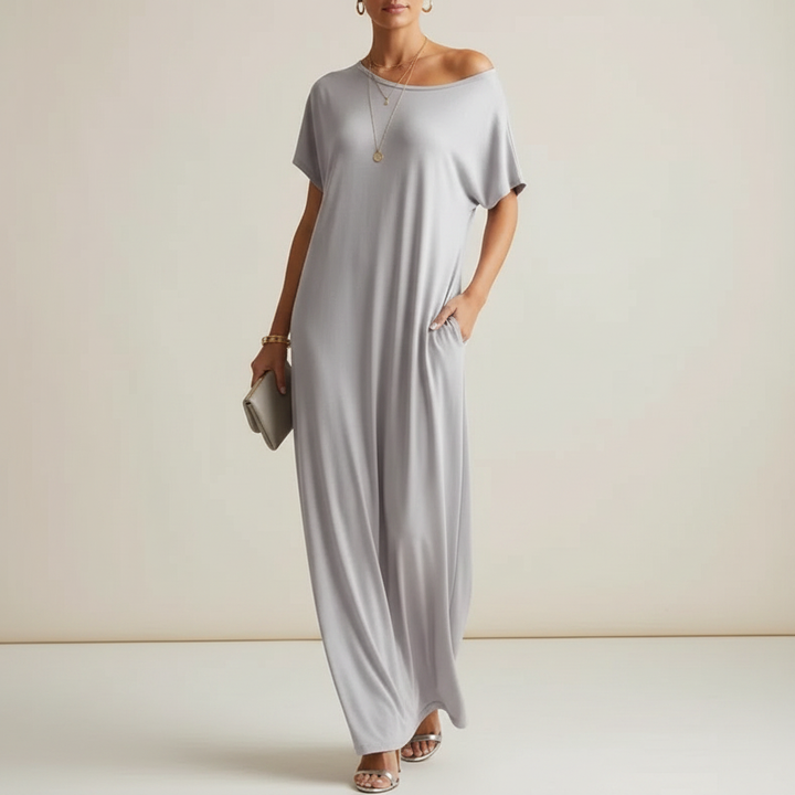 LARISA | Women’s Loose Summer Maxi Dress with Short Sleeves CULTÉIRE DUBLIN