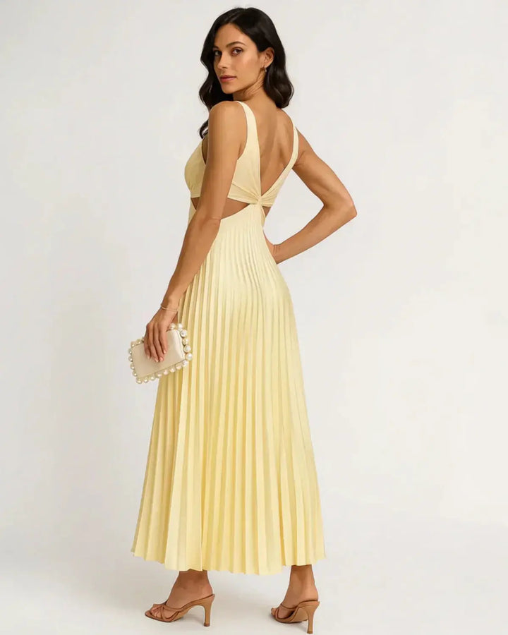 SANNE™ | Elegant Pleated Midi Dress CULT ÉIRE