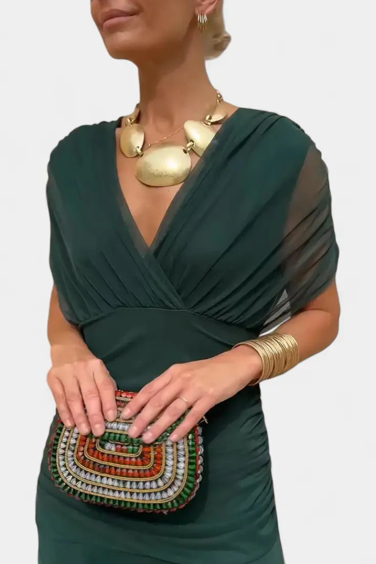 MARELLIA™ | Floral V-Neck Maxi Dress CULT ÉIRE