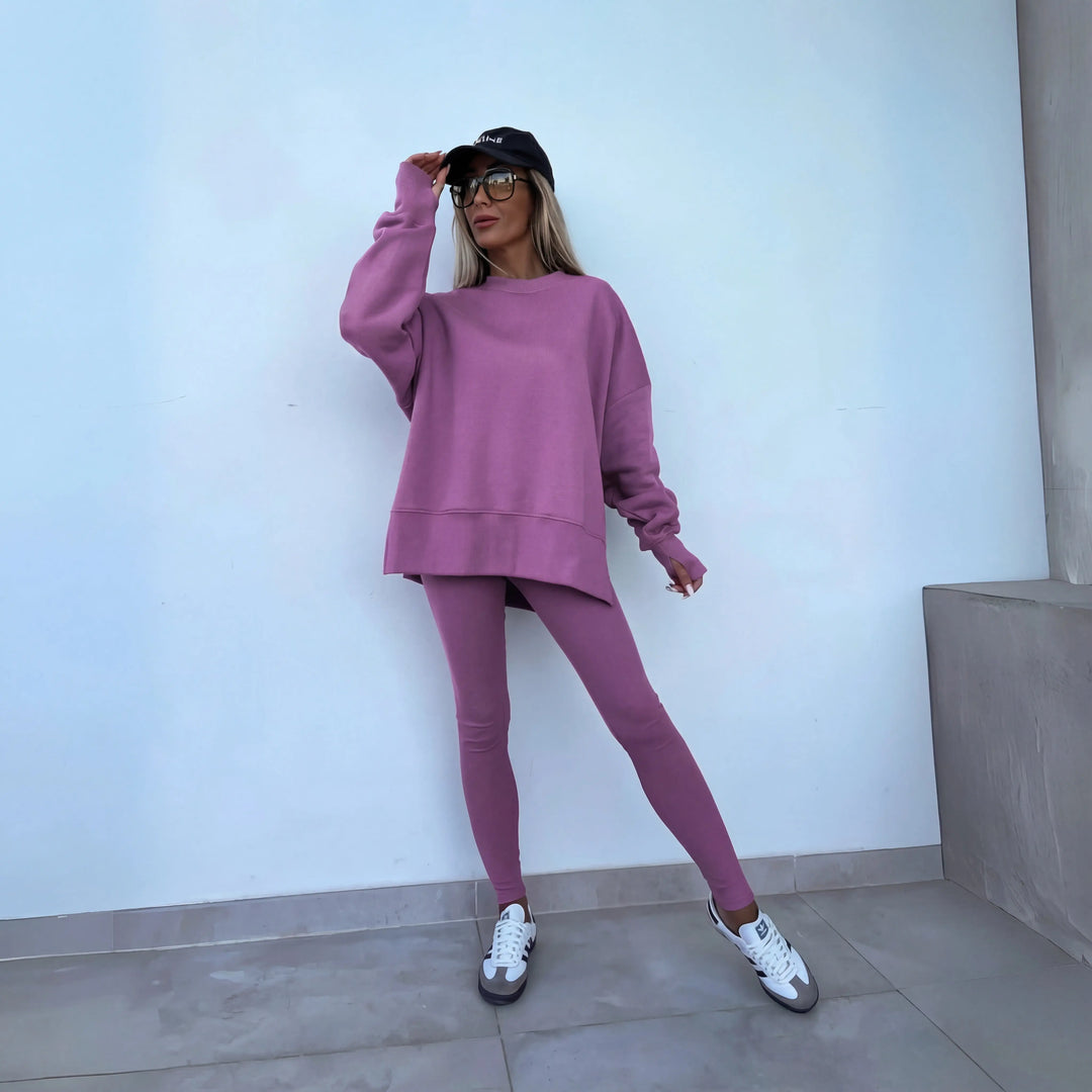 YACHI™ - Casual Long Sleeve Sweatshirt and Pants Set CULT ÉIRE