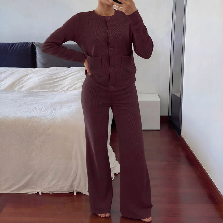 LUCIA - Cozy Knit Sweater &amp; Wide Leg Two-Piece Set CULTÉIRE DUBLIN