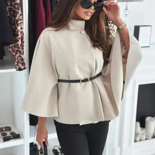GAMORA™ - Stylish High Neck Cape Jacket CULT ÉIRE