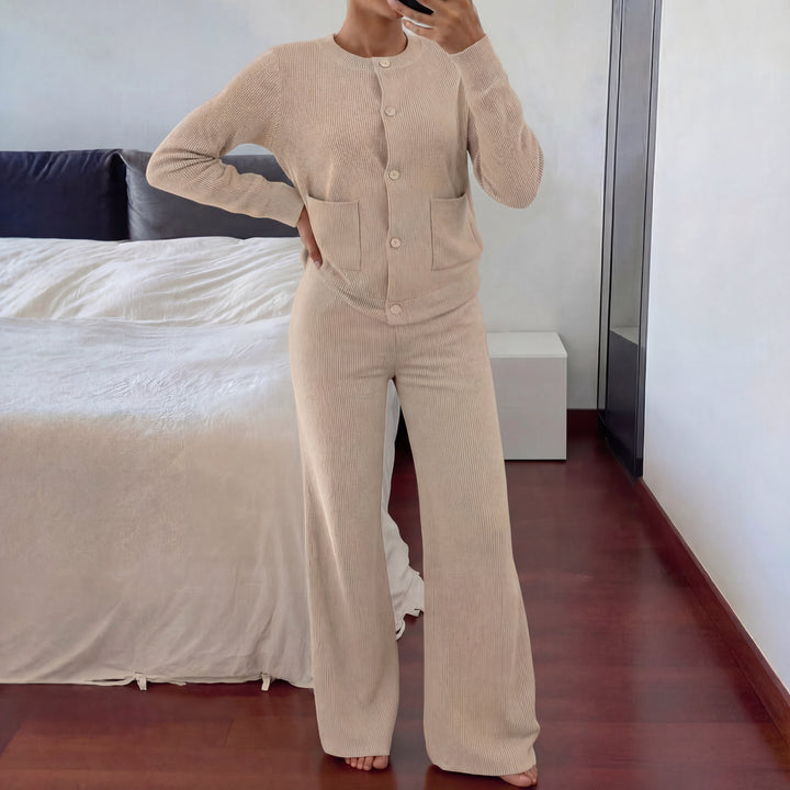 LUCIA - Cozy Knit Sweater &amp; Wide Leg Two-Piece Set CULTÉIRE DUBLIN