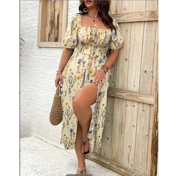 AVENNA™ – Comfy Elegant Summer Slit Dress CULTÉIRE DUBLIN